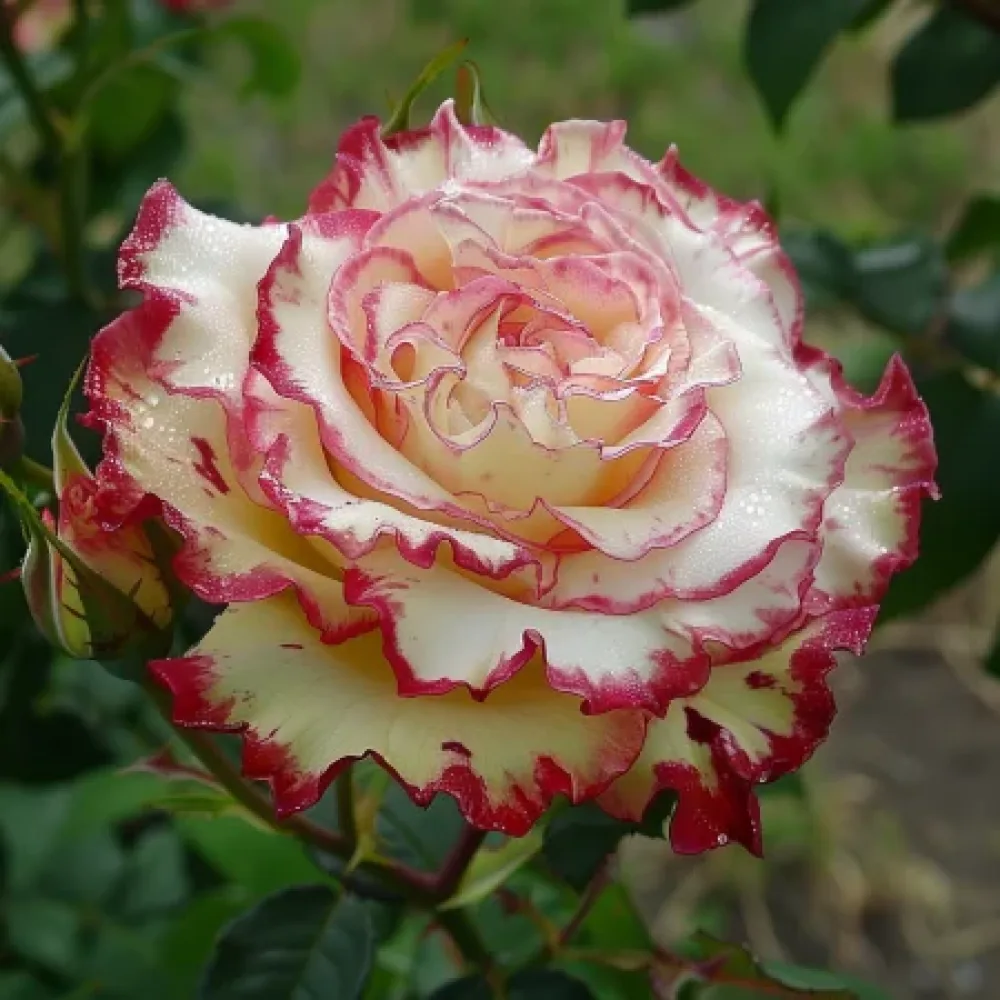 Rózsa Creamy Fiery Ray - szabadgyökerű