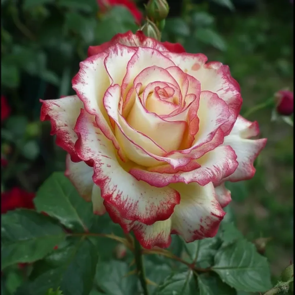 Rózsa Creamy Fiery Ray - szabadgyökerű